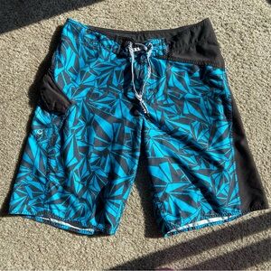 Volcom Men’s Board Shorts Blue Black Print